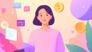Flujo de dinero digital de Stripe y PayPal hacia un banco online, representando la gestión de pagos para una LLC en Estados Unidos